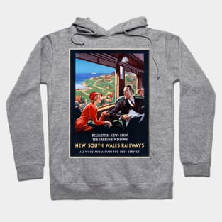 Vintage Travel Poster New South Wales Railways Australia Hoodie